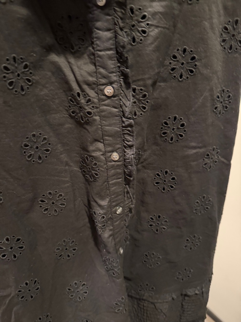 GAP Black Eyelet Tiered Maxi Dress - Picture 16 of 16